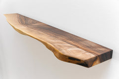 Live Edge Walnut Floating Shelves, Reclaimed Industrial Wooden Floating Shelves, Farmhouse Heavy Duty Floating Shelves, Bathroom Shelf